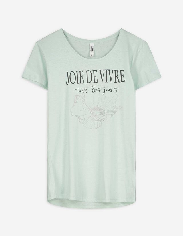 T-Shirt - Glitzerprint - grün