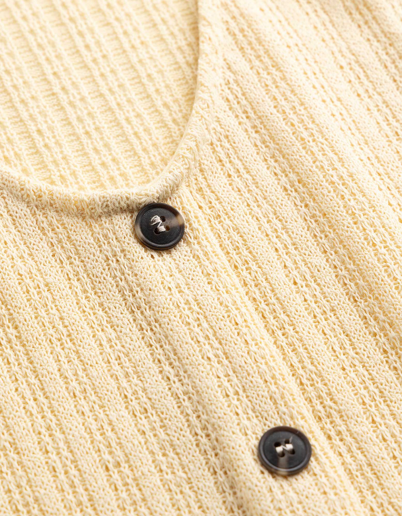 Stricktop - Knopfleiste - Gelb