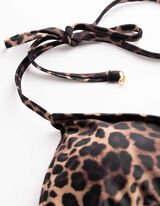 Haut de bikini - Motif l&eacute;opard - Brun