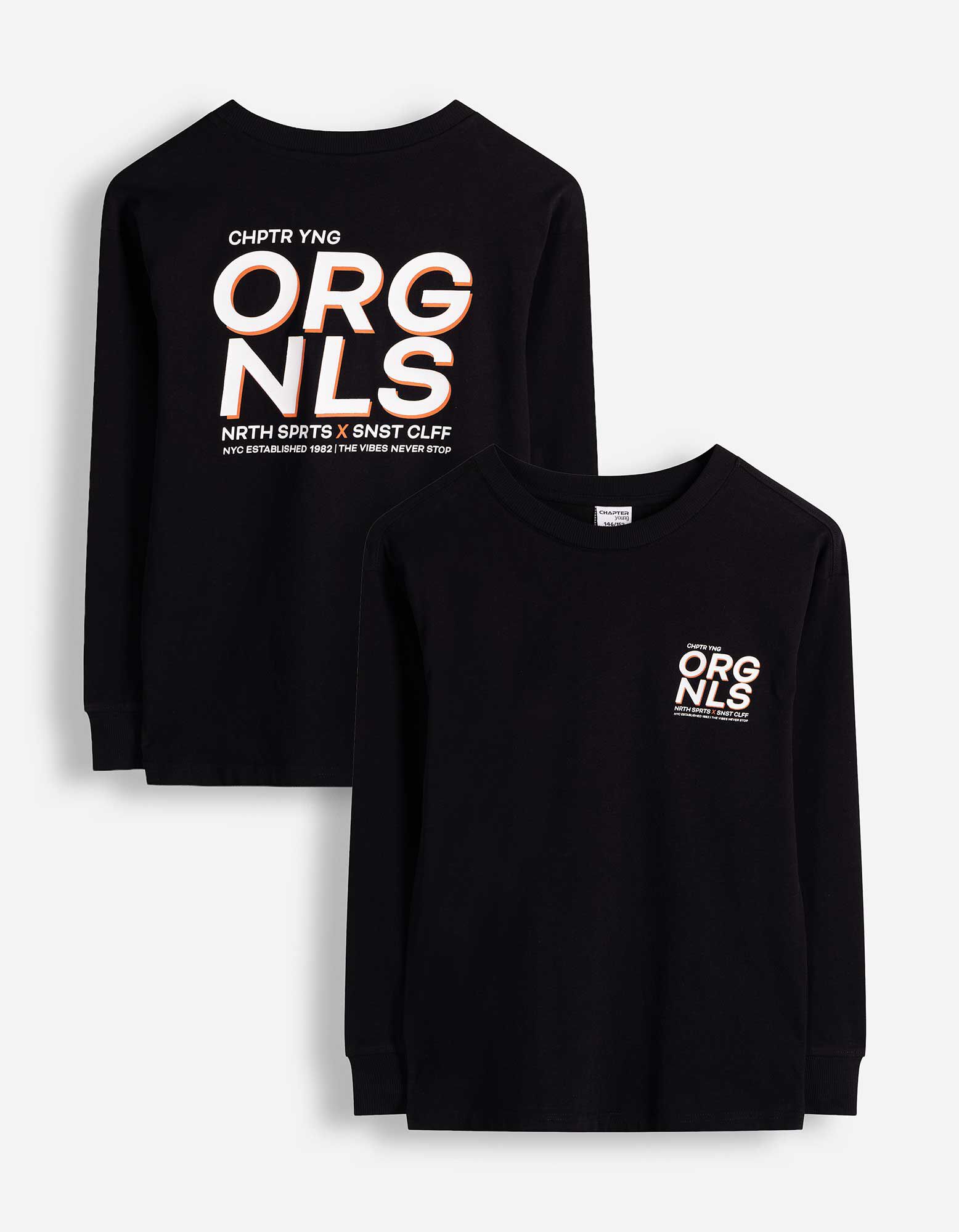 T-shirt &agrave; manches longues - Coupe oversize - noir