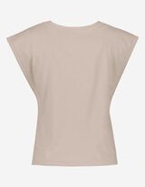 T-shirt - Encolure ronde - Beige