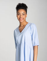 Abito - Scollo a V - celeste