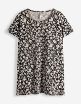 T-Shirt - Allover-Muster - schwarz