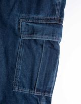 hlače z velikimi žepi - Pono&scaron;en videz - temno modra