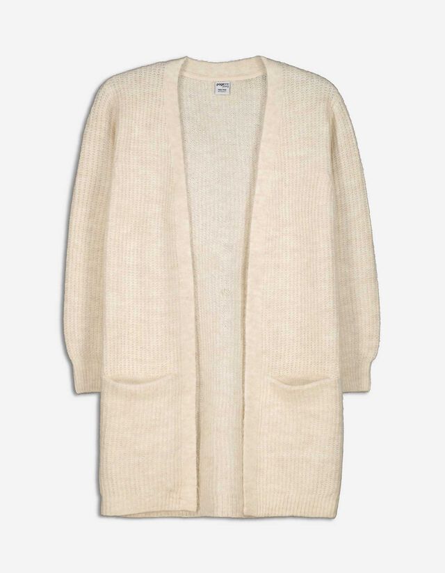 Cardigan lungo - Maglia - beige
