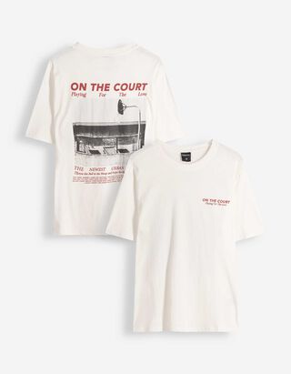 T-Shirt - R&uuml;ckenprint - wei&szlig;