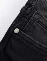 Farmernadrág - Egyenes fazon - fekete