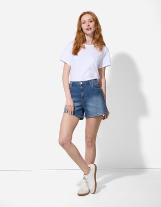 Jeansshorts - Regular Fit - blau