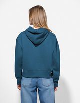 Hoodie - einfarbig - blau