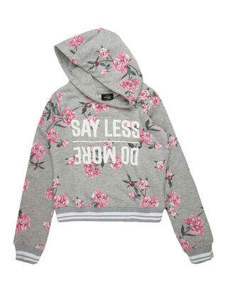 M&auml;dchen Boxy Fit Hoodie mit floralem Muster 