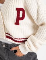 Kardigán - Túlméretezett fazon - feher