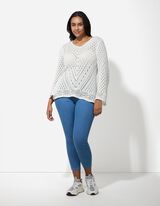 Kampsun - V-kaelus - valge