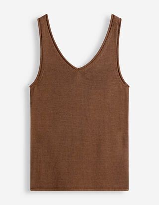 Stricktop - Viskose-Mix - braun