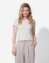 T-shirt - A costine - bianco