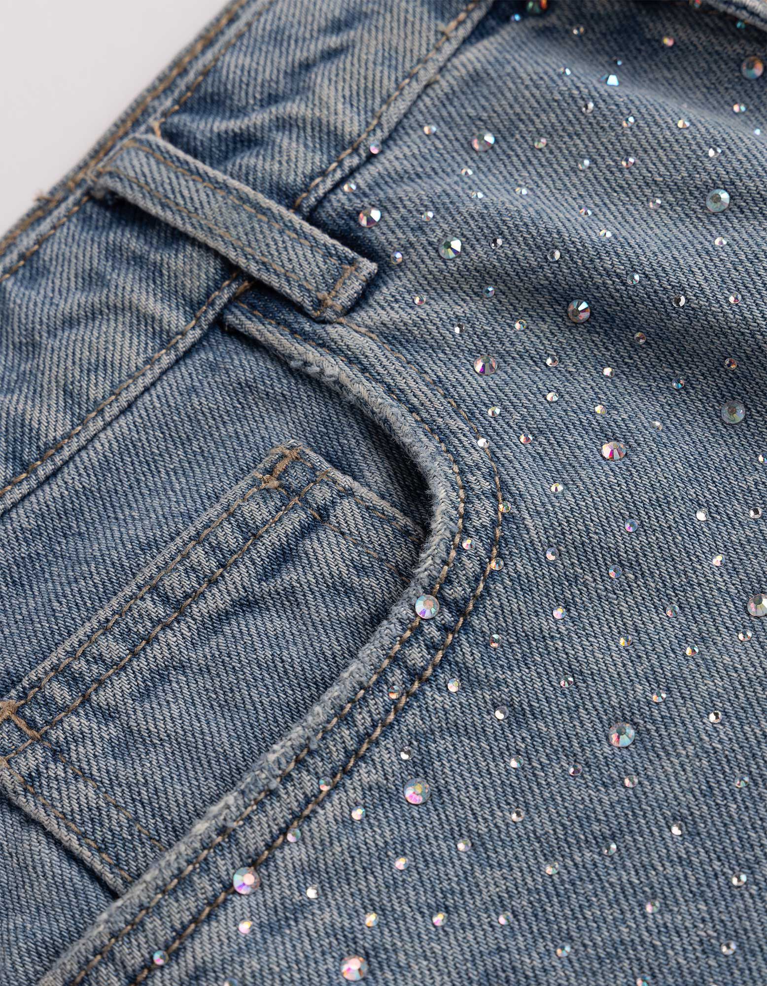 Jeansshorts - Regular Fit - blau