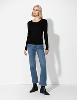 sweter - mieszanka wiskozowa - czarny