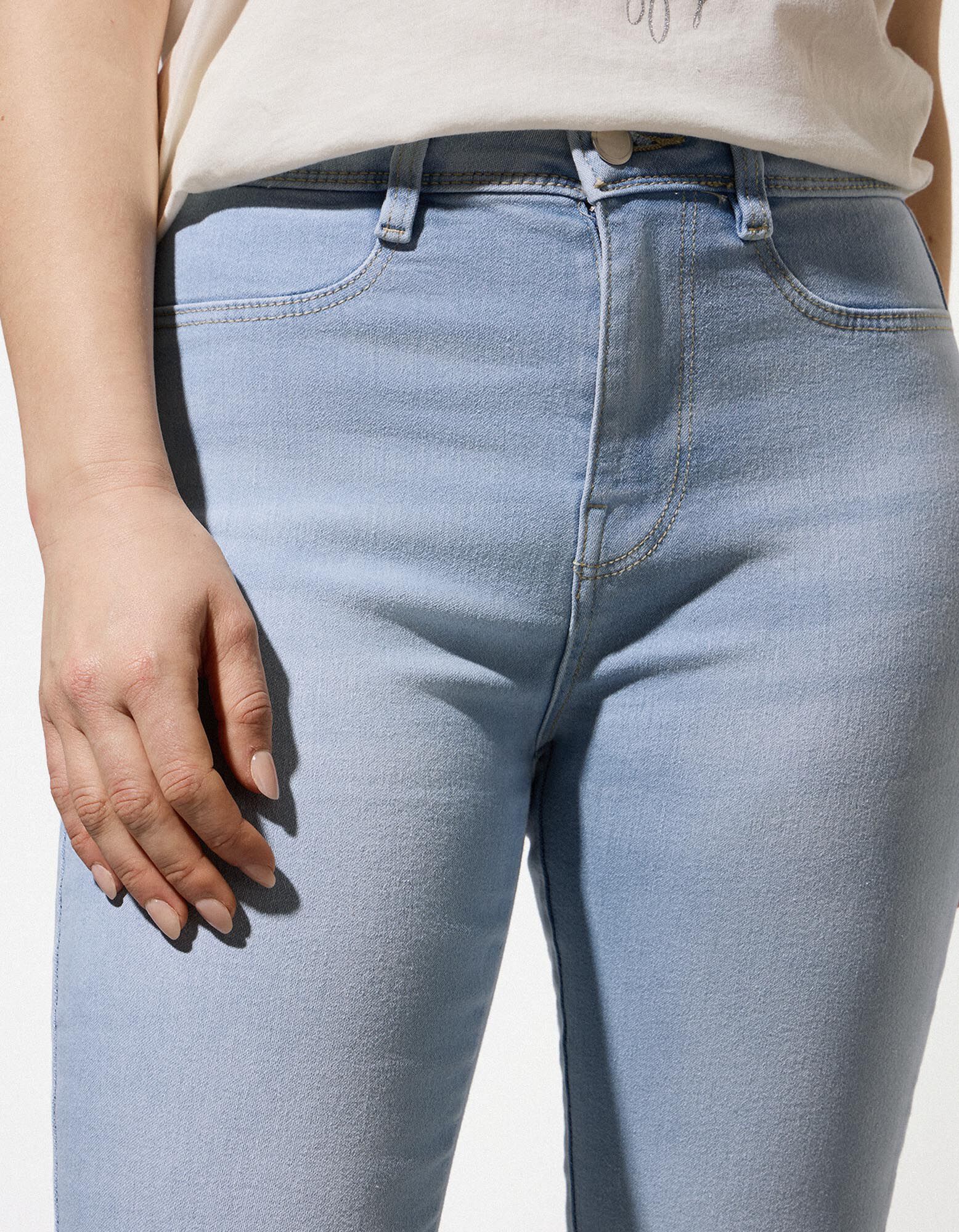 Caprihose - Skinny Fit - hellblau
