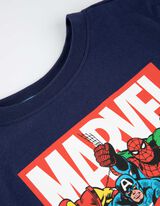 Pigiama completo (maglia + shorts) - Marvel - blu