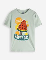 Shirt - Frontprint - Hellblau
