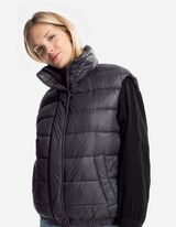 Dygsniuota liemenė - Relax Fit - tamsiai pilkas