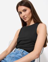 Ujjatlan felső - Szűk fazon - fekete