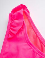 Bikiinitopist ja bikiinikombineest komplekt - Volangid - erkroosa