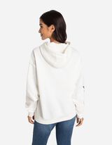 Pulover s kapuco - Sailor Moon - belo