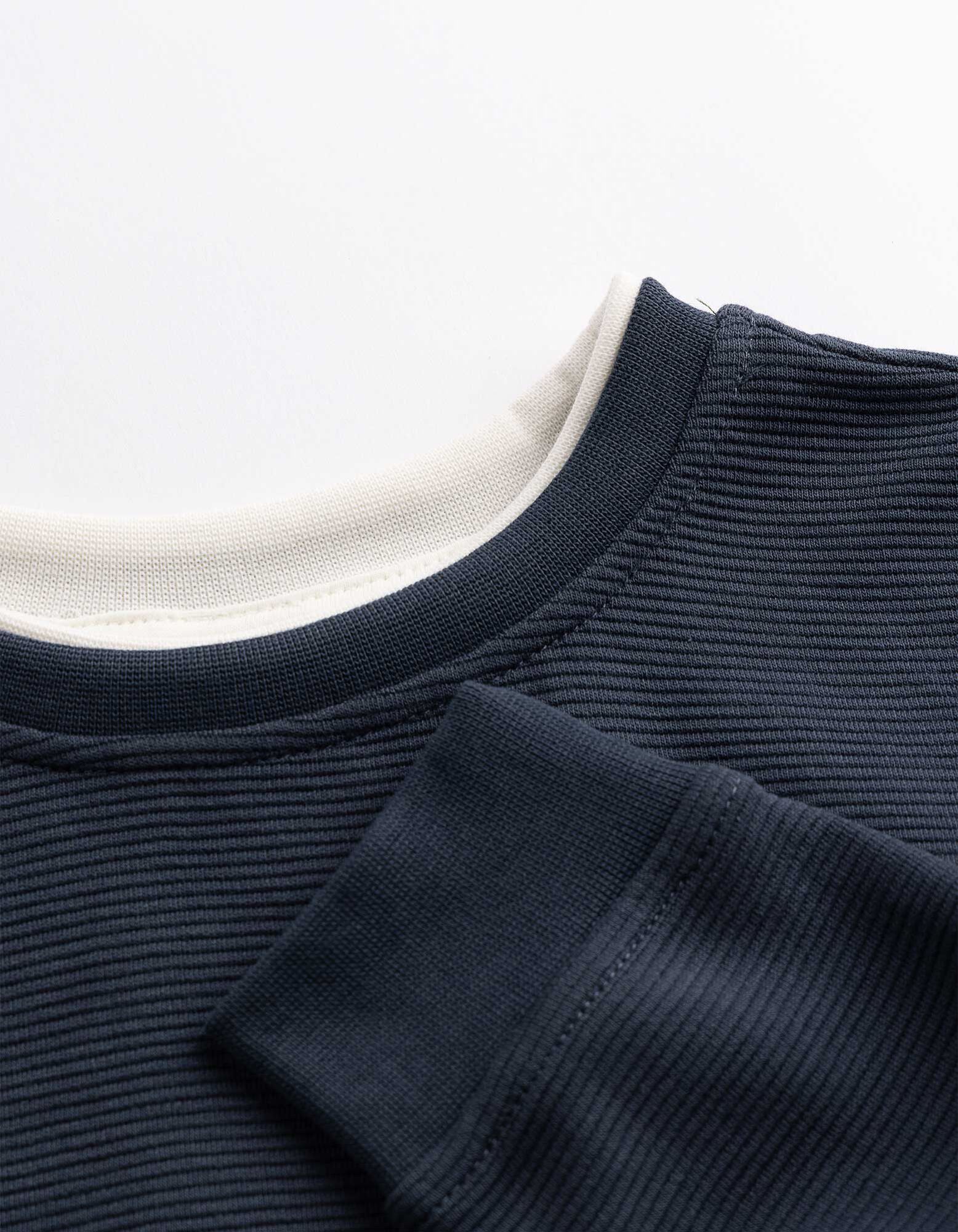 Sweatshirt - Labelpatch - Dunkelblau