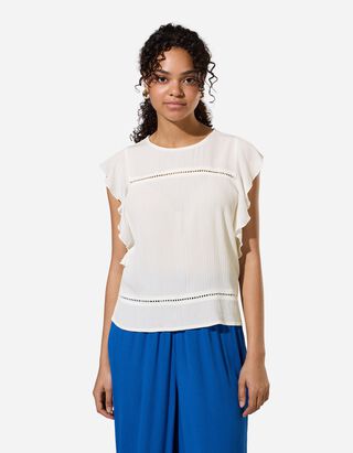 Blouseshirt - Effen - Off-White