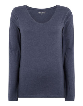 Damen Longsleeve mit V-Ausschnitt 