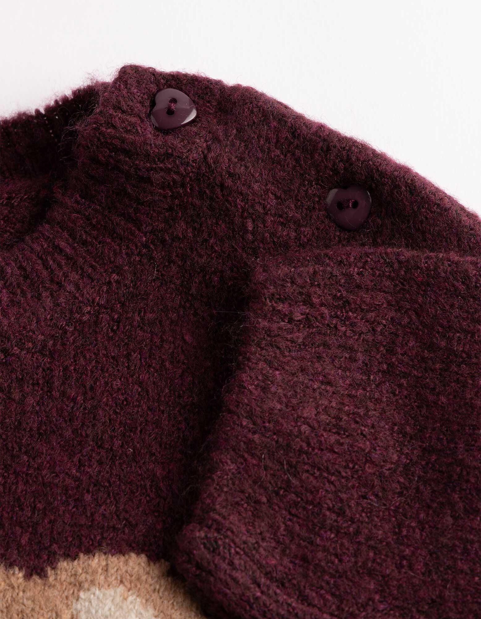 Strickpullover - Feinstrick - Dunkelrot