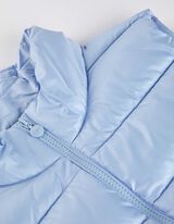 Dygsniuota liemenė - Stati apykaklė - sviesiai melynas