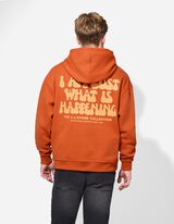 Trikotažinis megztinis - Nugaros raštas - oranzinis