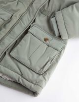 Parka - eemaldatav kunstkarusnahk - tumeroheline