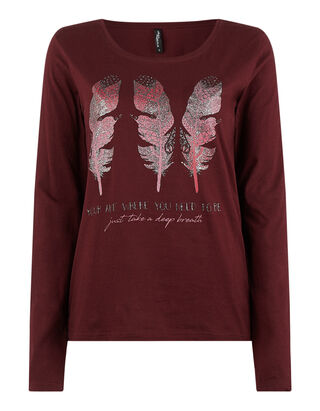 Damen Longsleeve mit Message-Prints