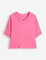 Blusenshirt - einfarbig - Pink