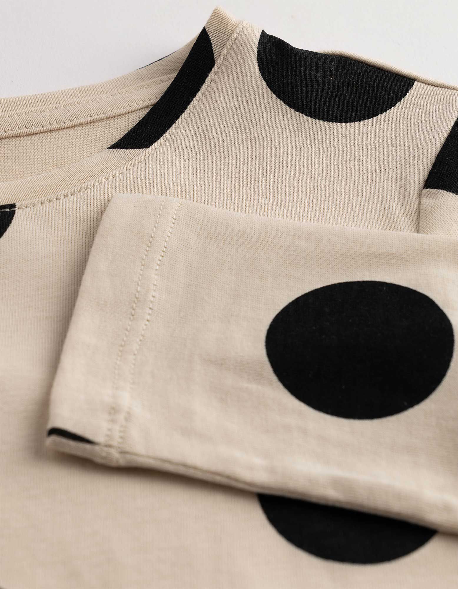 Kleid - Punktemuster - Beige