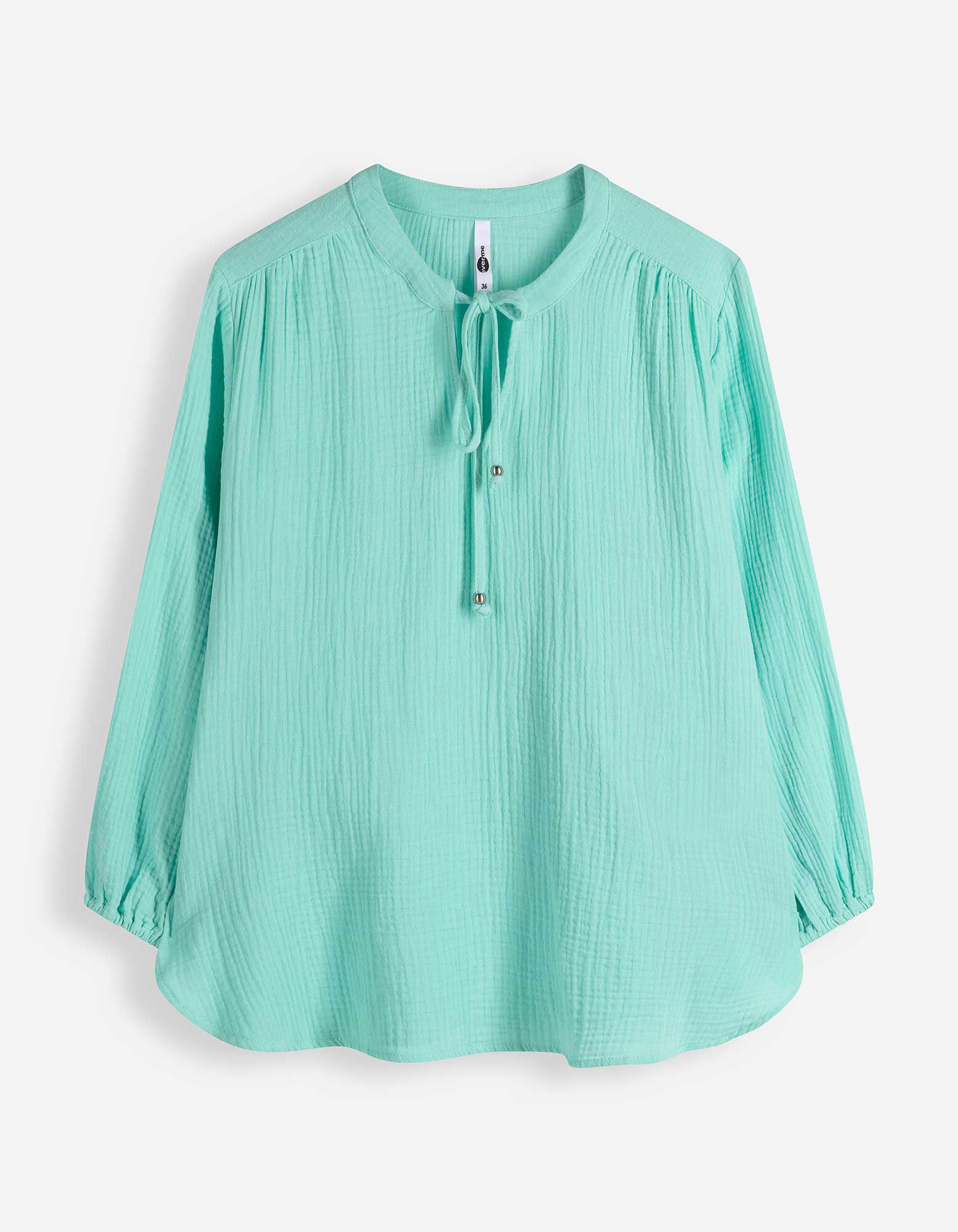 Bluse - einfarbig - Hellblau