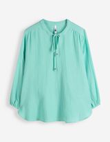 Bluse - einfarbig - Hellblau