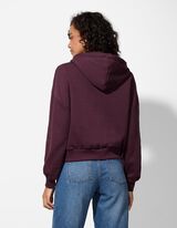 Jachetă sport - Glugă cu șnur - Mov inchis