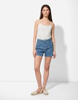 Shorts - Allover-Muster - blau