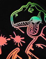 Langarmshirt - Print - schwarz