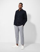 Overhemd - Linnenlook - zwart