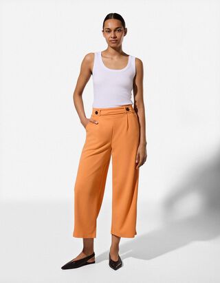 Hose - Elastischer Verschluss - orange