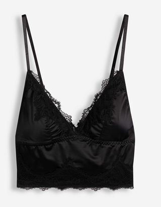 Bustier - Satin - Schwarz
