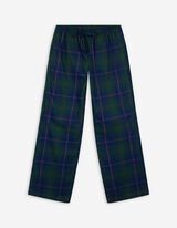 Pyjamahose - Karomuster - dunkelgrün