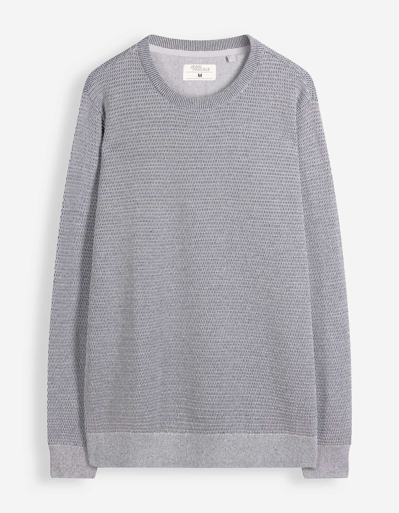 Pullover - mit Struktur - blau