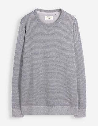 Pullover - mit Struktur - blau