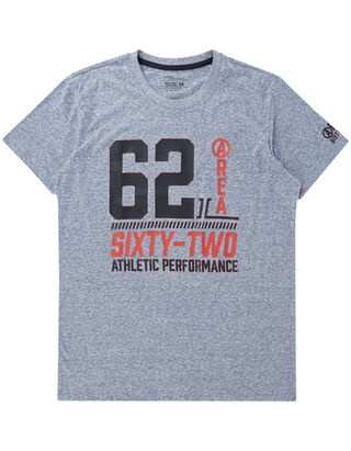 Herren T-Shirt in Melangeoptik mit Print