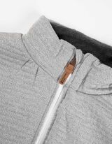 Sweatjacke - Wattierung - hellgrau